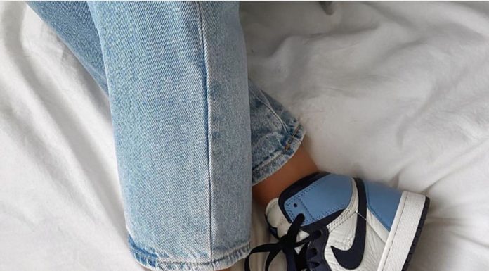 nike air jordan : Nike Air Jordan 1 Retro High Og Blue Sneakers Retro Vintage Luxury Trendy Shoes Aesthetic Women’s