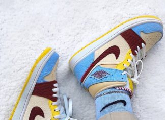 nike air jordan i shoes : 💙💛🤎