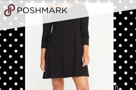old navy dress code : 🆕Old Navy Black Polka Dot Swing Dress ~XXL Tall