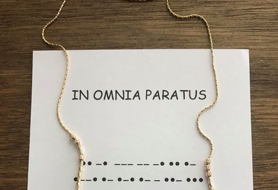 omnia dress code : Gilmore Girls In Omnia Paratus Necklace Morse Code 14k Gold Filled Sterling Silver Lorelai Rory Luke’s Diner This is Us