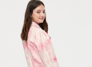 planet fitness dress code : Girls Pink Tie Dye Frayed Denim Jacket New Look