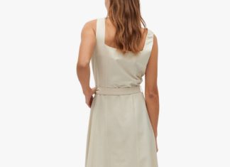 smart casual dress code : Mango Belt Strap Dress, Light Beige