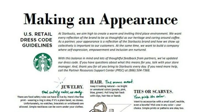 starbucks dress code 2021 :