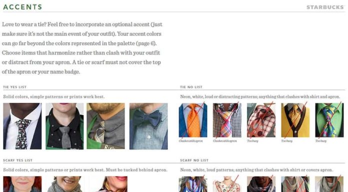 target employee dress code : Fedoras? Yes. Bright plaids? No. The meaning of Starbucks’ new employee dress code