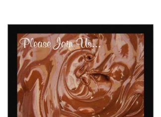 texas de brazil dress code : Swirling Chocolate Custom Fondue Party Invitations