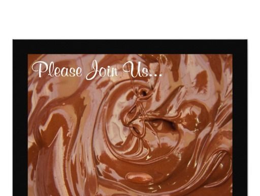texas de brazil dress code : Swirling Chocolate Custom Fondue Party Invitations