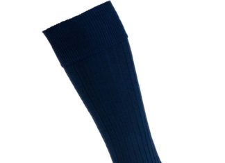 top golf dress code : Navy Cotton Bermuda Socks from H J Hall