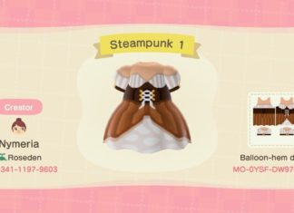 animal crossing dress qr codes : Animal Crossing New Horizons Steampunk Dress