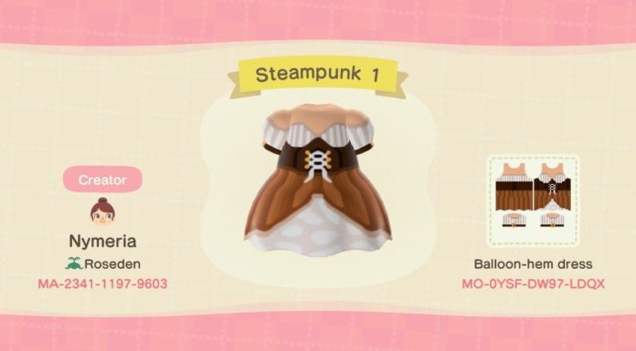 animal crossing dress qr codes : Animal Crossing New Horizons Steampunk Dress