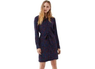 walmart dress code : Free Assembly Women’s Button-Down Shirtdress