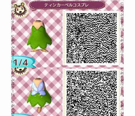 acnl dress qr codes : Motif #541 “La fée Clochette”