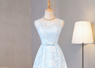 business dress code : Sexy Lace Evening Dress,Sleeveless Light Blue Prom Dress,Elegant Homecoming Dress,High Low Prom Gown,Party Dress F2849