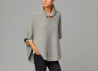 casual dress code for women : CABLE-KNIT CAPE WITH SHAWL COLLAR – New – WOMEN – United States