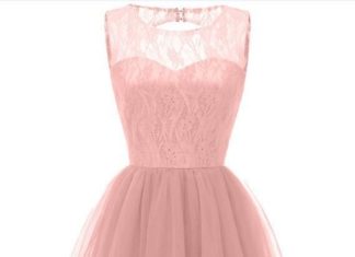 cocktail dress code : Sunvary Wine Red Women’s Sexy Lace Cocktail Dress Round Neck Sleeveless Knee-length Tulle Party Dress Short Summer Lace Dress – pink / 24W