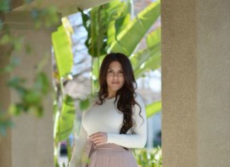 dress code clothing : Leticia Mauve Ruffled Skirt