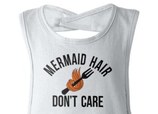 dress code definitions : Mermaid Hair Infant Baby Bib – White / One Size