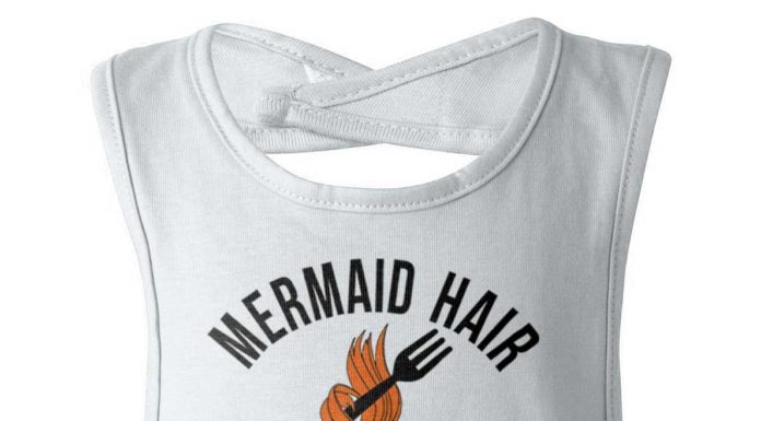 dress code definitions : Mermaid Hair Infant Baby Bib – White / One Size