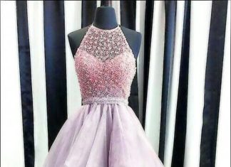 dress up time princess codes : Jewel Asymmetrical Halter Prom Dress, BW94152