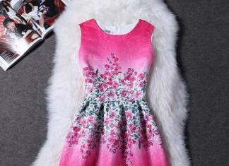 fogo de chao dress code : 2XL New Brand Spring Summer Plus Size Women Print Floral Vest Dress Sleeveless A Line Party Fashion Dresses Vestido De Festa Hot – Fire Red / L