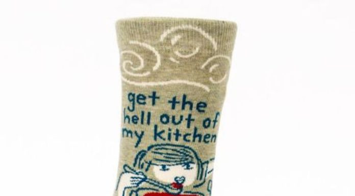hells kitchen dress code : Get The Hell Out of My Kitchen Women’s Crew Socks in Grey