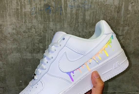 nike air force 1 black and white : Nike Air Force 1 Drippy | Etsy