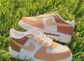 nike air force 1 high top : Custom “3 Shades of Brown” Nike Air Force 1 (AF1)