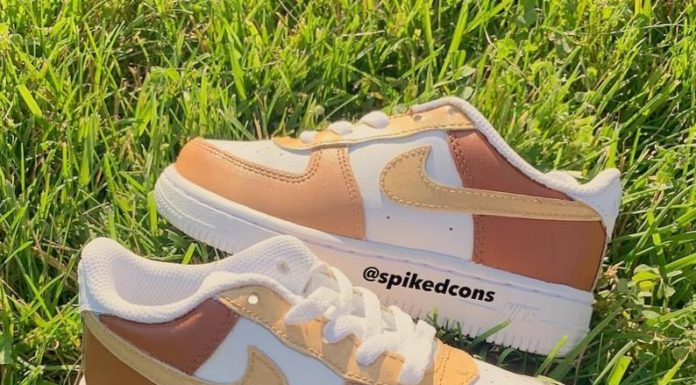 nike air force 1 high top : Custom “3 Shades of Brown” Nike Air Force 1 (AF1)