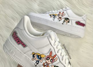 nike air force 1 kids : Custom Nike Air Force 1s The Powerpuff Girls Women’s White Custom Cute Sneakers
