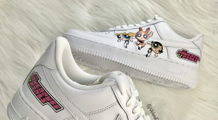 nike air force 1 kids : Custom Nike Air Force 1s The Powerpuff Girls Women’s White Custom Cute Sneakers