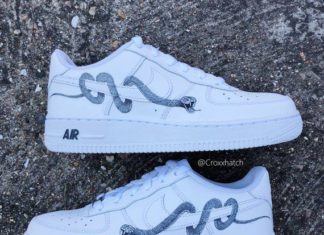 nike air force 1 womens : Chaussures Snake Air Force 1 Custom Sneaker