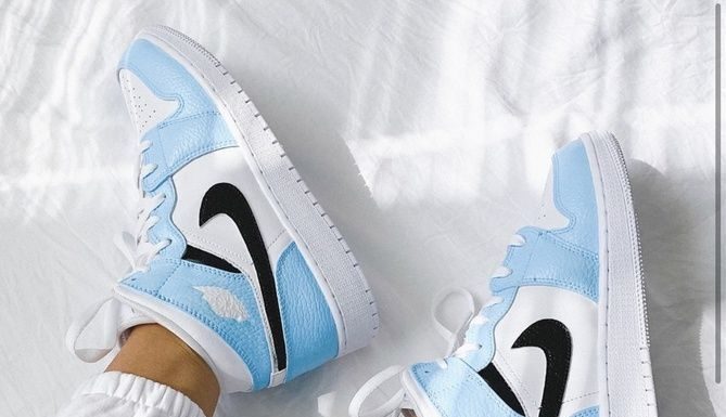 nike air force one men : JORDAN 1 BABY BLUE