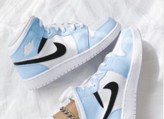 nike air jordan : Light blue Air jordan one mids