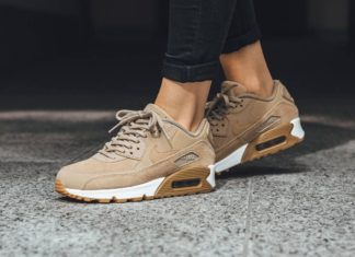 nike air max 90 womens : Nike Air Max 90 femme SE ‘Mushroom Gum’ (daim beige)