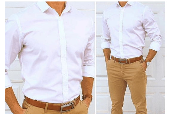 semi formal dress code : khaki pants outfit men