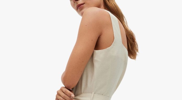 smart casual dress code : Mango Belt Strap Dress, Light Beige