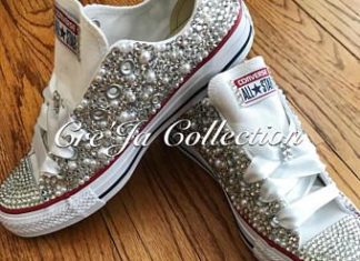 starbucks dress code 2021 : Wedding Converse- Bridal Sneakers- Bling & Pearls Custom Converse Sneakers- Bridal Chuck Taylors- Wedding Sneakers- Converse hochzeit- Bride
