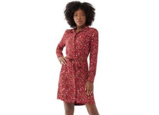 walmart dress code : Free Assembly Women’s Button-Down Shirtdress