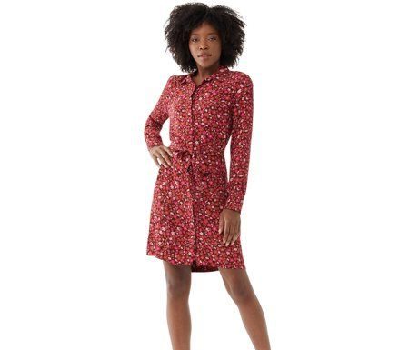 walmart dress code : Free Assembly Women’s Button-Down Shirtdress