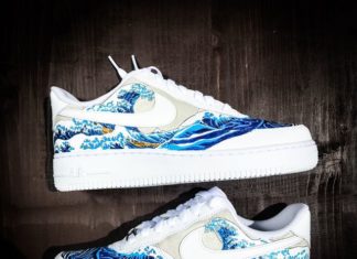 nike air force 1 red : Nike Air Force 1 ‘The Great Wave off Kanagawa’ | THE CUSTOM MOVEMENT
