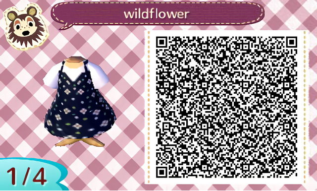 animal crossing dress qr codes : ACNW QR: helloxcutiee wildflower
