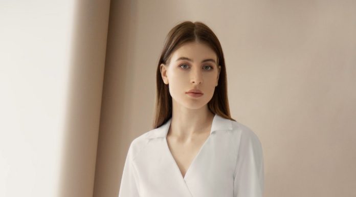 dress code definitions : LICHI – Online fashion store :: Wrap shirt with a wide belt and accent buttons