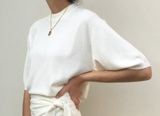 dress code policy : Na Nin Bobbie Raw Silk Wrap Skirt / Available in Cream & Black – Cream / XS