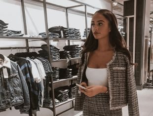 funeral dress code : Tweed Blazer and Skirt Co Ord Set Black