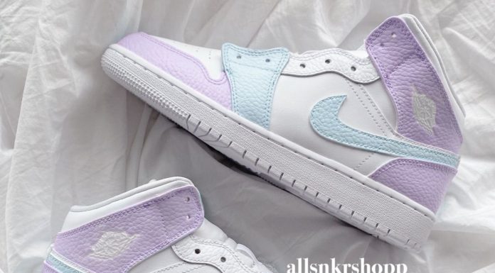 nike air : Jordan Shoes | Nike Air Jordan 1 Mid Custom | Color: Purple/White | Size: Various