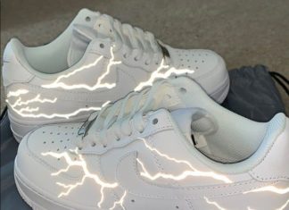 nike air force 1 custom : Lightning Strike Reflective Custom Air Force 1 By Justkiarra