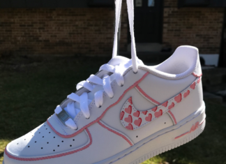 nike air force 1 pink : adorable custom air force 1 😍 “candy hearts”💓💓💓 all… – Depop