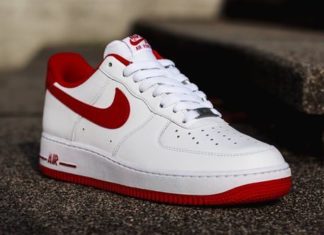 nike air force 1 red : Nike Air Force 1 Low – White – Gym Red – SneakerNews.com