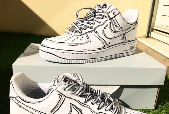 nike air force one : Custom Nike Air Force 1 Cartoon