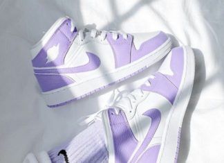 nike air jordan 1 : Custom painted air jordan 1 mid sneakers