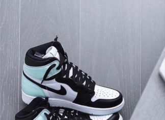 nike air jordan : JORDAN 1 BLACK BLUE